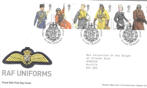 GB Comm/FDC - RAF Uniforms - Edinburgh -  2008 (RM993)