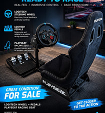 Logitech G29 Racing Wheel, Pedals & Playseat Racing Seat – PS4 / PS5 / PC