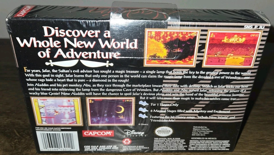 Aladdin  Super Nintendo SNES 1993 (New) - Image 2 of 4