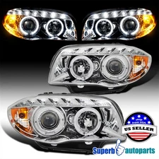 Fits 2007-2013 BMW E82 E88 128i 135i LED Halo Projector Headlight Replacement