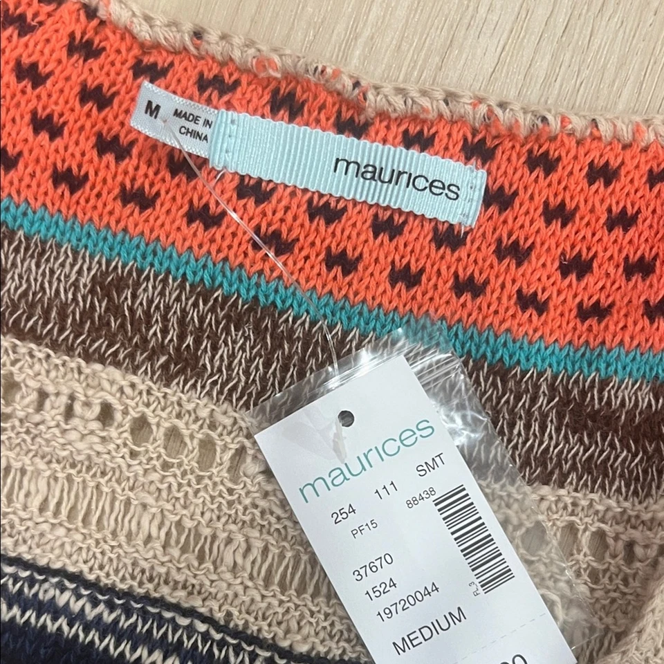 Nuevo con etiquetas Top Maurice’s Mediano Colorido a Rayas Sin Mangas Foto 4 de 4