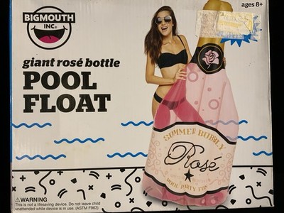 GIANT Rose' Bottle Pool Float 5 ft 8 inches Shimmers in the Sun Ages 8+ |  eBay