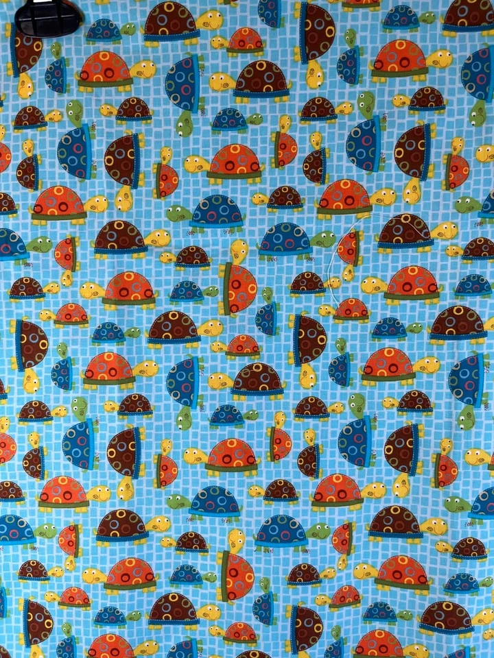 Blank Quilting TURTLES Primary Colors Cotton Quilting Fabric 44x27” - Image 2 of 4