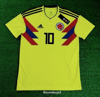 Adidas Men's JAMES Colombia Home Soccer Jersey, CW1526, Yellow