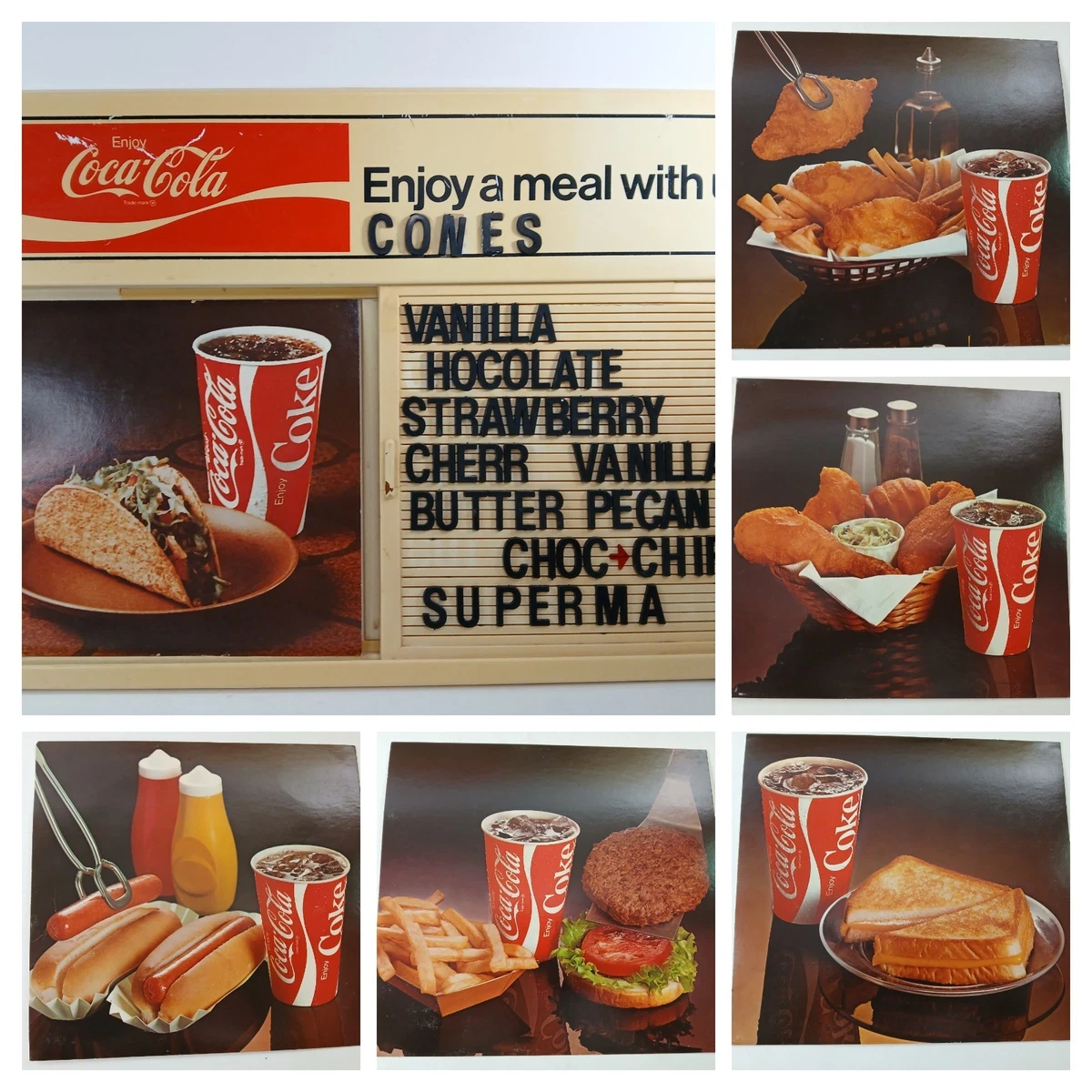 Menu Board In Collectible Coca-Cola Advertising Signs for sale | eBay
