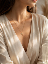 Sterling Silver 925 Gold Plated Key Charm Necklace Pendant Womens Jewellery