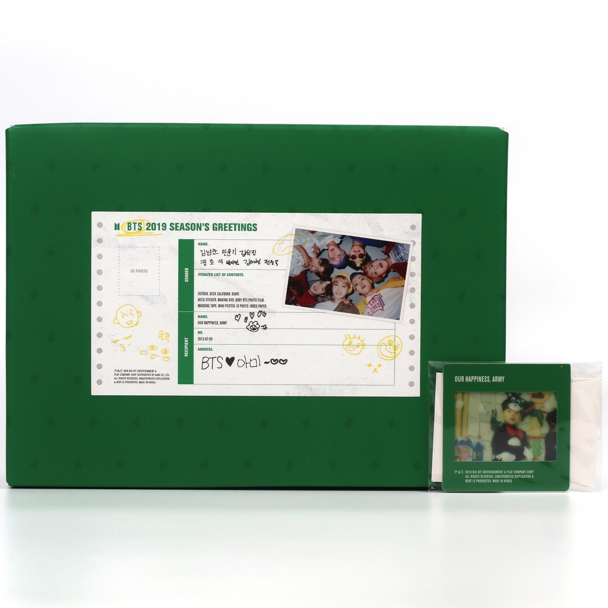 K-POP・アジア BTS 2019 SEASON 'S GREETINGS BTS 2019 Season's Greetings Complete Set Suga Baby Film PC