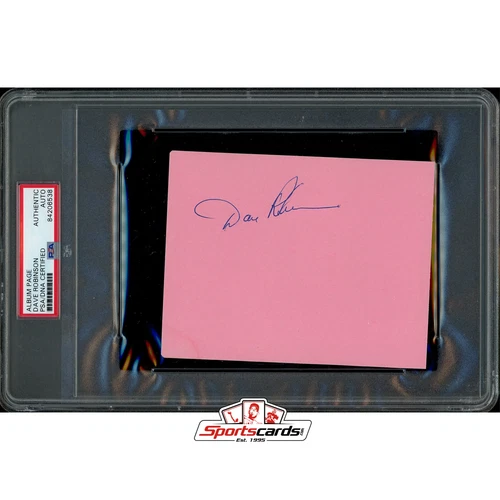 Green Bay Packers HOFer Dave Robinson Auto Signed Cut PSA/DNA