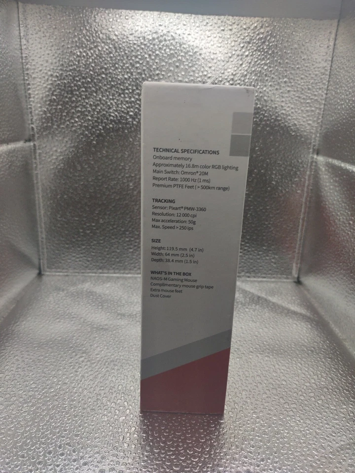 HK Gaming NAOS-M 59g Ultra Lightweight Honeycomb Shell Gaming Mouse Black - Image 4 of 4