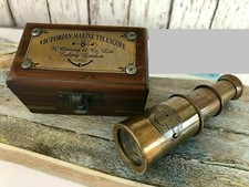 Victorian Brass Telescope with Box Antique Finish Nautical Maritime Spyglass