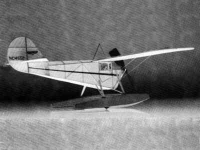 PDF File on USB RC Model Airplane Plans Aeronca C3 Seaplane Rubber Power 16'' WS