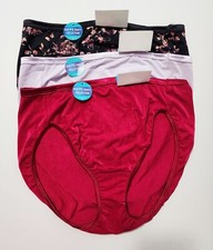 3 Vanity Fair Illumination Hi-Cut Brief Panty Multi 13108 Sz 8/XL - NWT