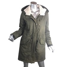 The Adventure Parka Women's Small Winter Coat Brown Faded Jacket Quilted Lining