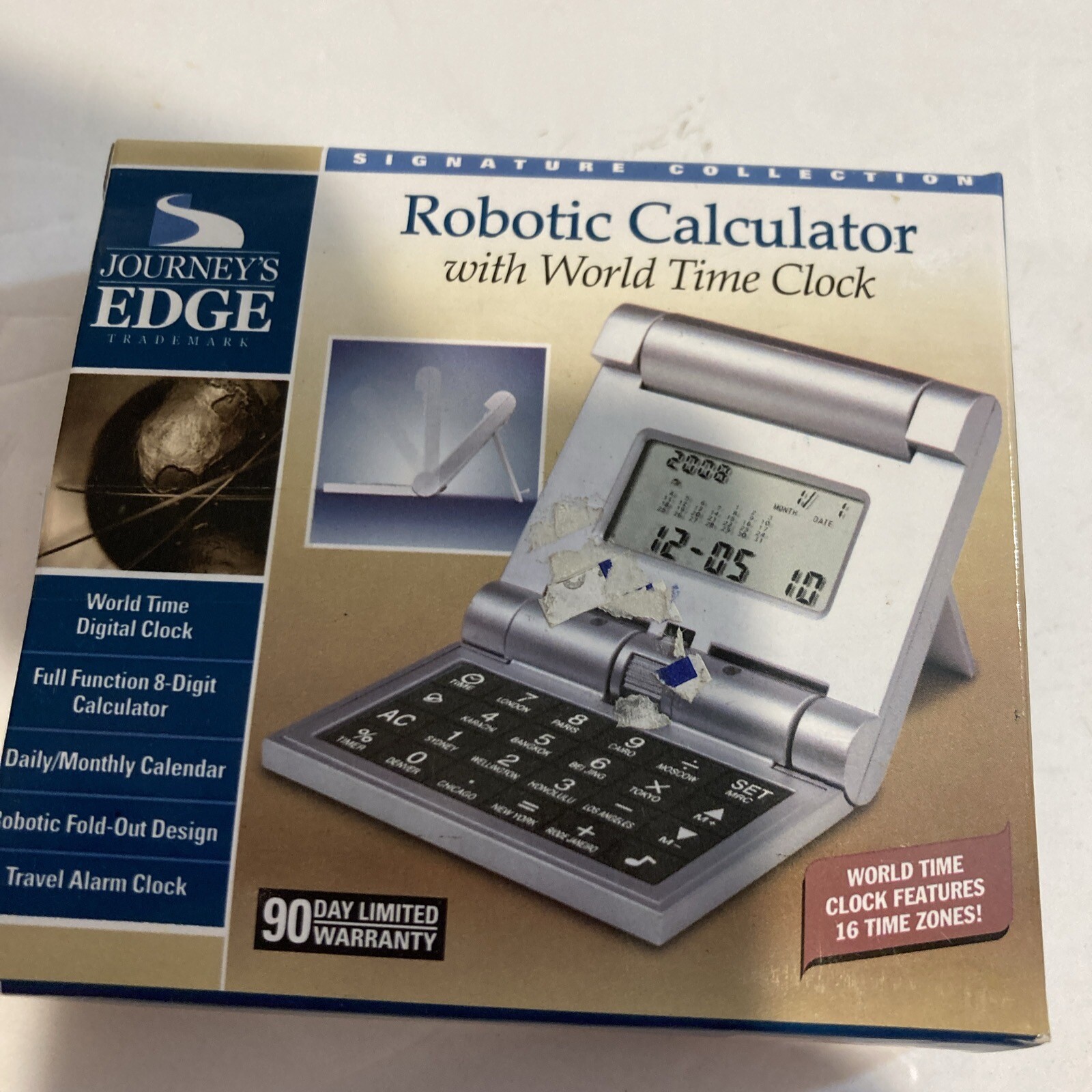 Robotic calculator with eight digit soft touch keys With Calendar & Alarm Clock-image