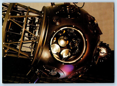 Prague Czech Republic Postcard Ball with Projectors of Stars c1960s Vintage