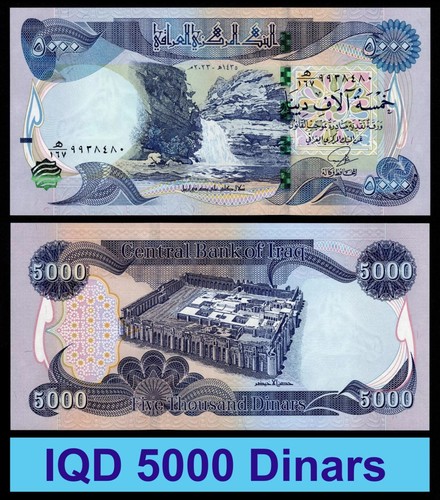 Juego de 4 billetes Iraqi Dinar 5K 10K 25K 50K IQD 50000 25000 10000 5000 UNC - Imagen 8 de 10
