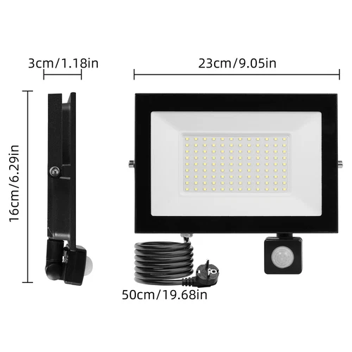 LED Fluter Stecker Außen Strahler Arbeitsleuchte Baustrahler Scheinwerfer Garten - Bild 217 von 251