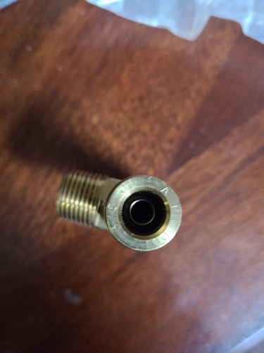 Brass DOT Push-to-Connect Fitting, Brass, Gold 3/8 - Picture 2 of 2