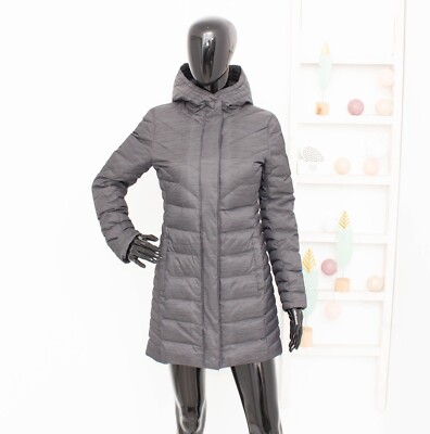 Helly Hansen Saga Down Parka Grey Puffer Coat Hooded Women Winter
