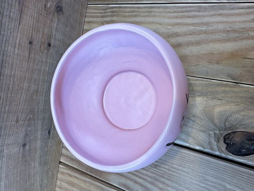 Pink McCoy Pottery Planter Decorative Bowl with White Flowers Design - Picture 2 of 11