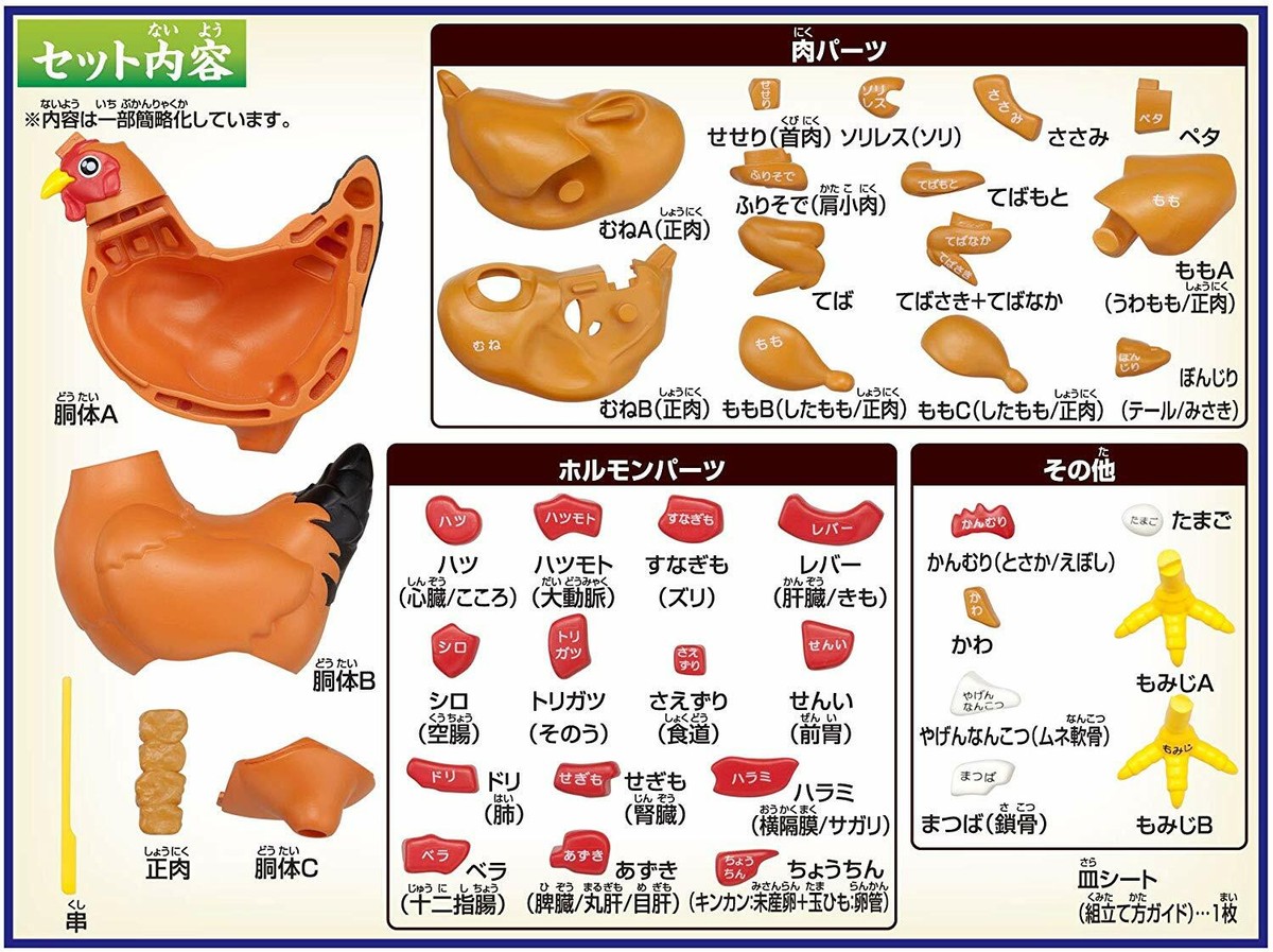 MEGAHOUSE Yakitori Grilled Chicken Bird Puzzle 3D puzzle Roast