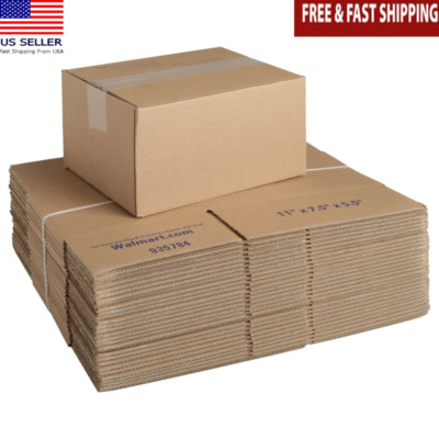 30 Bundle New Eco-Friendly Recycled Shipping Boxes 11x7.5x5.5 in Easy Assembly