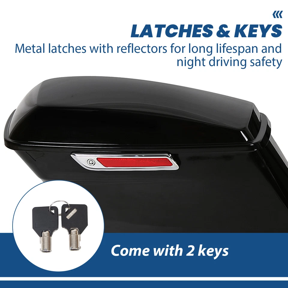 Bolsas de sillín extendidas estiradas con soportes de conversión para Harley Heritage Softail Foto 3 de 4