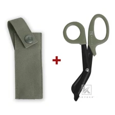 KRYDEX Medical Hand Pouch & Shears Shear Scissors Sheath MOLLE Back Ranger Green