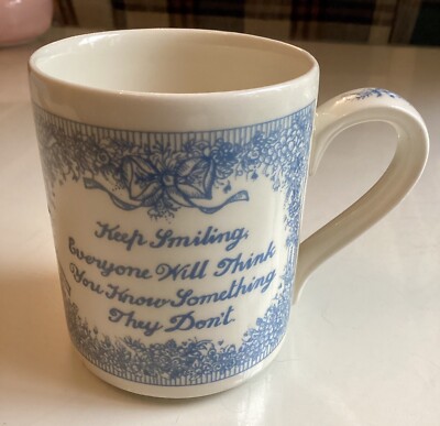 Bloomsbury Collection kleine Tasse Schottland Meme Keep Smiling inspirierendes Zitat