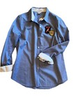 Nautica Women’s Large Button Up Long Sleeve Oxford Nautical Patches Preppy NWT