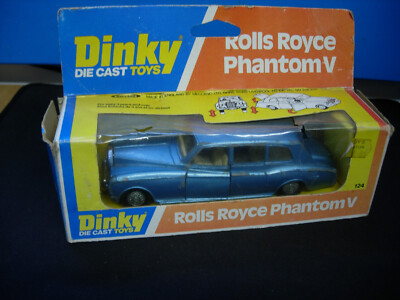 英国ディンキー　ヴィンテージ　オリジナル　ロールスロイスファンタムV　Dinky DINKY TOYS ROLLS ROYCE PHANTOM V BLUE 124 MINT BOXED | eBay