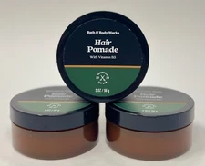 3 BATH & BODY WORKS HAIR POMADE VITAMIN B5 STYLING 2OZ FOR MEN STYLE MEDIUM HOLD