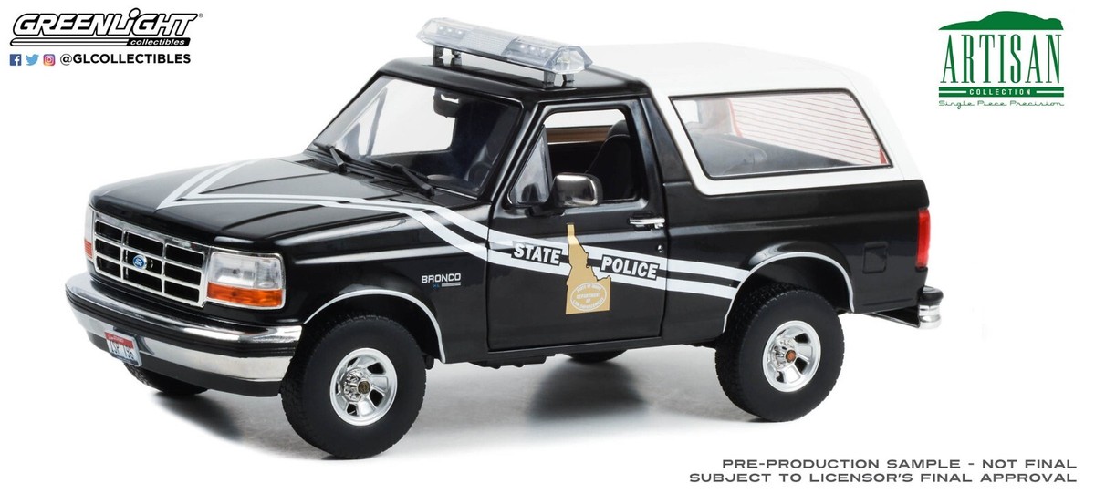 Greenlight 1:18 - 1996 Ford Bronco - Idaho State Police