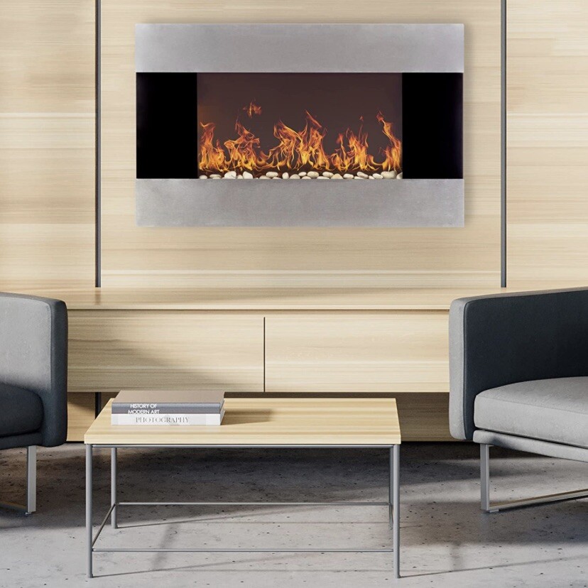 Northwest 80-EF421S Wall Mount Electric Fireplace - Black for sale online |  eBay