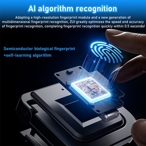 Fingerprint Lock Smart Keyless Entry Mini Easy Drawer Locker Cabinets Lock - Picture 7 of 16