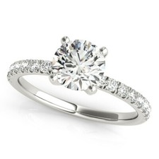 1.00 Carat G SI1 Genuine Lab Grown Diamond Ring in 10k Gold CERTIFIED