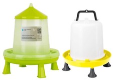 KIT MANGIATOIA 8KG ANTISPRECO + ABBEVERATOIO 10LT CON PIEDINI PER POLLI POLLAME