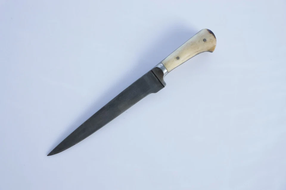 HOJA DE ACERO WOOTZ INDO PERSA MOGOL TARJETA DAGA HUESO MANGO PESH KABZ Foto 2 de 4