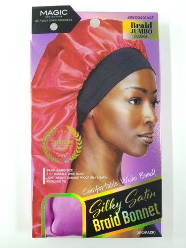 Magic Wide Band Silky Satin Hair Braid Bonnet Cap Jumbo - Bild 27 von 41