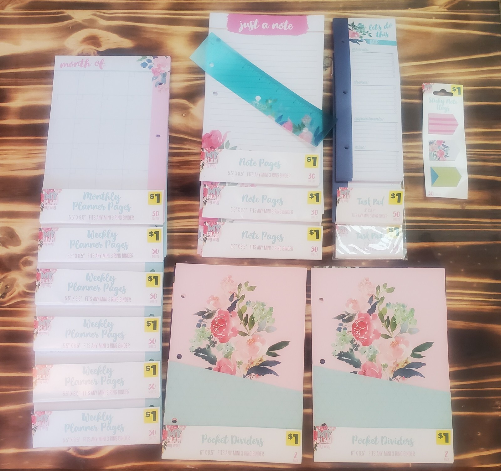 Planner Organizing Supplies Lot Paper Junk Journal Scrapbook Fits Mini Binder-image