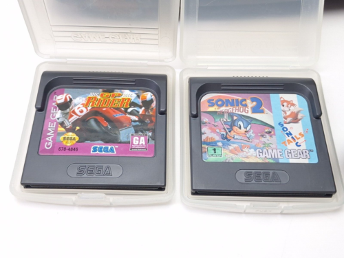 Console Sega Game Gear - Pour pièces ou réparation + Sonic 2 GP Rider - Photo 3 sur 16