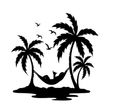 BEACH HOLIDAY SUNSET PARADISE VINYL DECAL STICKER CAR/WINDOW/LAPTOP/GLASS/CUP