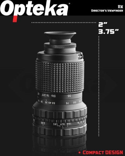 Opteka 11x zoom HD multicouché métal grand viseur de réalisateur pour la réalisation de films - Photo 5 sur 12