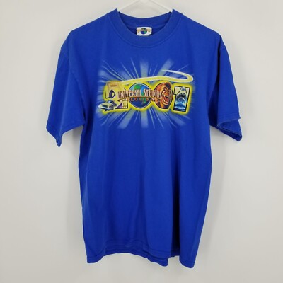 Vintage Universal Studios Blue Short Sleeved Graphic Tee Size Large