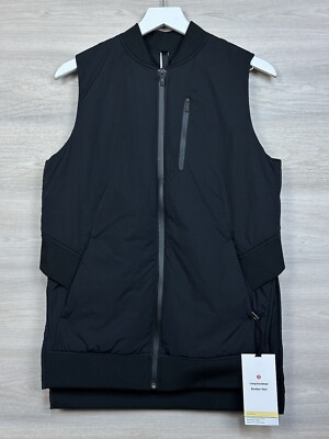 Lululemon Women's Long Insulated Bomber Vest Size Black BLK