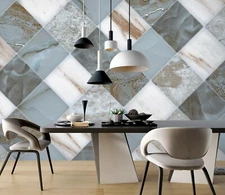 3D Gray Marble Texture G6206 Wallpaper Wall Murals Removable Self-adhesive Honey