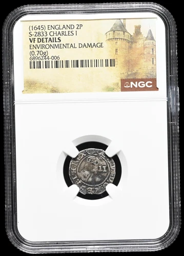 ENGLAND. Charles I. 1625-1649, Silver Halfgroat, S-2833, NGC VF Details