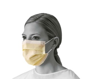 Download Medline Yellow Isolation Face Mask, Earloop, 50/Box ...
