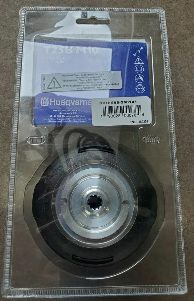 Nuevo Genuino OEM Husqvarna Batería Cuerda Recortadora T25B M10 Cabezal de Repuesto para Golpes Foto 3 de 3