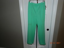 VINTAGE VTG 1970'S WOMENS polyester PANTS Green MONTGOMERY WARD SZ 18